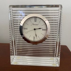 Baccarat crystal clock